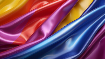 Multicolor latex fabric. Highly defined latex texture. AI generated imagen. Latex fabric with the colors of the lgtbi flag.

