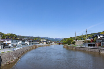 Fototapeta na wymiar 天竜川（長野県岡谷市）
