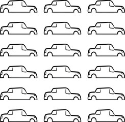 set of cars icons without wheels