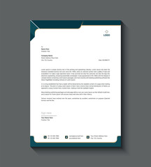 vector company letterhead template design