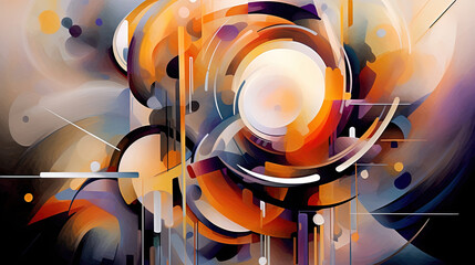 Abstract artwork with colorful paints