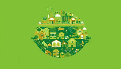 Fototapeta premium illustrating the concept of sustainable development and responsible consumption. Generative ai