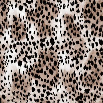 The seamless pattern of leopard print fur was created with Generative AI technology