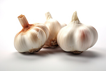 garlic isolated on white background generative ai