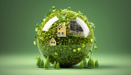 illustrating the concept of sustainable development and responsible consumption. Generative ai