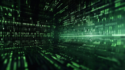 Sleek coding representation. Generative IA