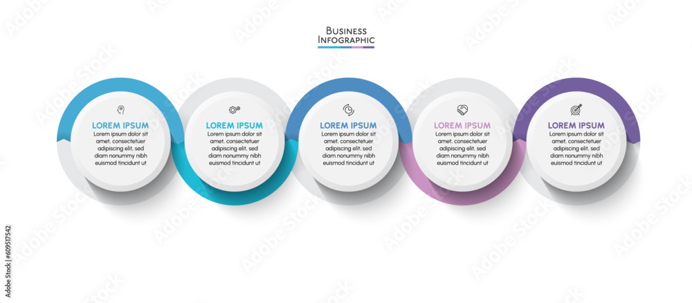 Wall mural business data visualization. timeline infographic icons designed for abstract background template mi