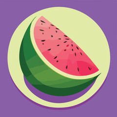 Vector illustration of fresh and juicy watermelon