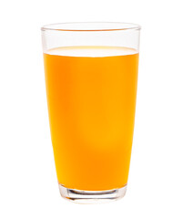 Fresh orange juice in glass transparent png