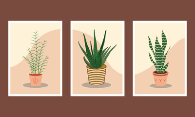 Flat Design Boho Wall Art