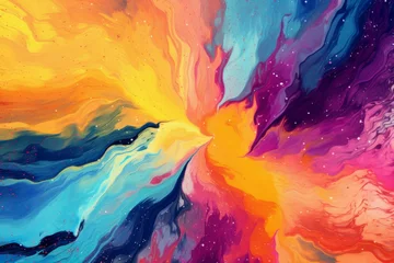 Abstract colorful surreal background or backdrop. AI generated, human enhanced.