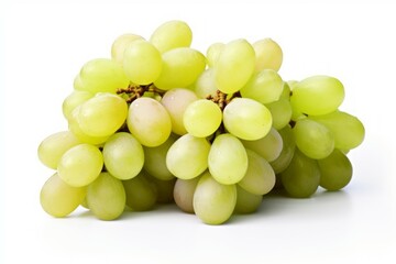 Appetizing tasty white table grapes. The concept of proper nutrition and vitamins in the crop. AI generated