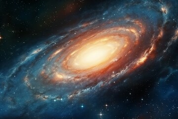 Fototapeta na wymiar Galaxy spiral. Deep space background in the universe. AI generated, human enhanced.