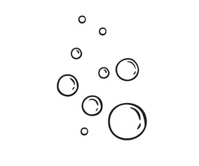 Bubble doodle water vector illustration design template. Outline simple  © Yanka