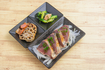 ヘルシーな和食料理　魚と野菜