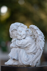 Obraz premium Angel statue in cemetery,Bistrita, Romania,2021