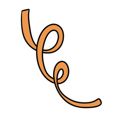Orange Curve Line