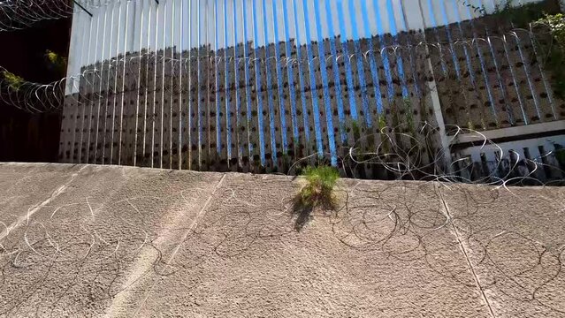 US - Mexico Border Fence in Nogales, Arizona