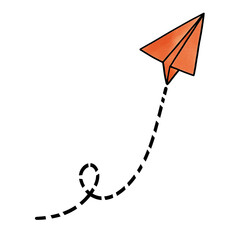 Orange Paper Plane