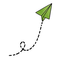 Green Paper Plane