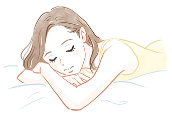 眠る女性