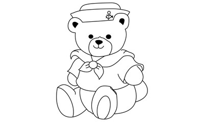 teddy bear cartoon  drawing
