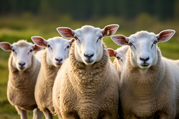 Obraz premium sheep photo. Eid ul adha concept. Generative ai