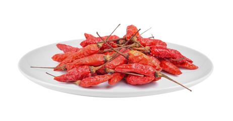 chili peppers in plate isolated on transparent png