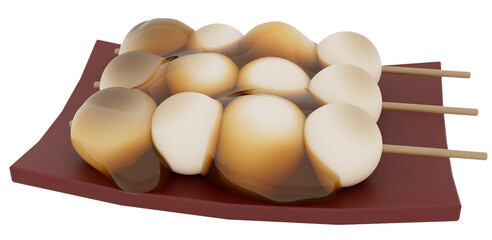 3d japan traditional Dango