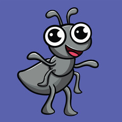 Cute Ant Mascot Cartoon Character Design