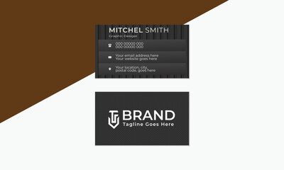 Stylish creative modern corporate business card design template with vector format.