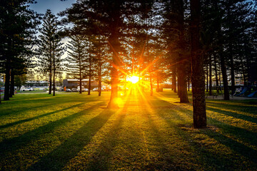Gold Coast, Queensland, Australia - Sunset at the Broadbeach Park