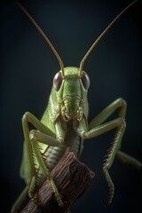 grasshopper on a branch create with generative AI