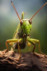 grasshopper on a branch create with generative AI
