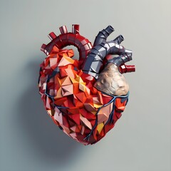 isometric heart create with generative AI