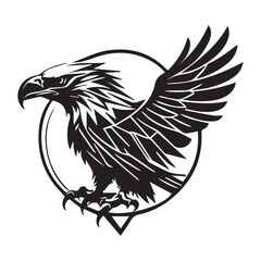 Fototapeta na wymiar Eagle Vector Logo, Eagle Logo Concept, Eagle Clipart Vector silhouette.
