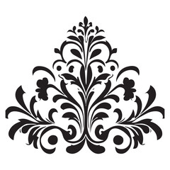 Floral Flower Vector illustration, Floral Vector Silhouette, this is  a Floral Black and white.