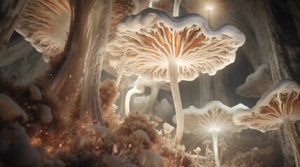 white giant mushroom forest 