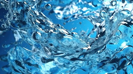 Fototapeta na wymiar water drops on blue