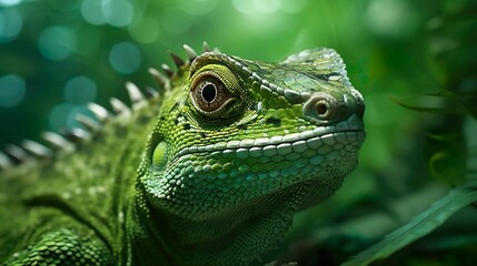 Obraz premium Lizard, Wild Life Animal national geographic, Close up - AI Generative