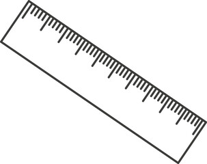 ruler isolated on white background transparent stationery