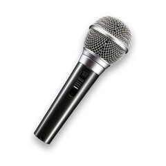 Wireless microphone isolated on white background. high quality mic on transparent background