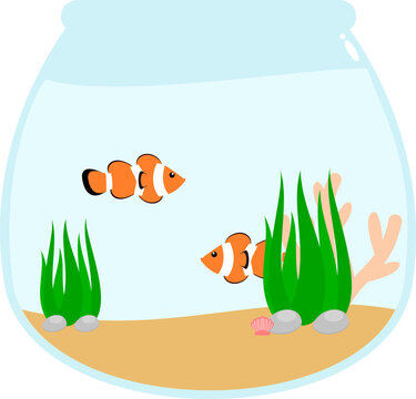 recommend clip art: Fish bowl aquarium