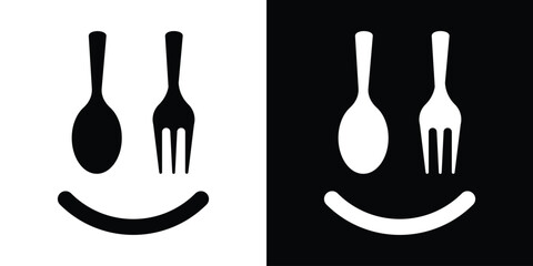 logo design restaurant, food, smile, icon vector illustration