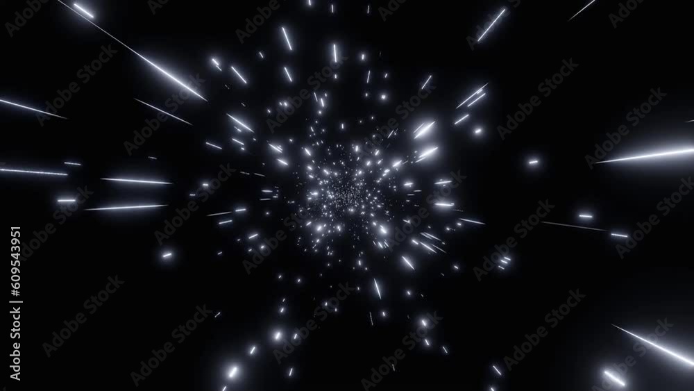 Aufkleber abstract of light speed space warp, loop animation.