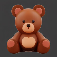 Fototapeta premium teddy bear with heart cute bear