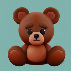 Fototapeta premium teddy bear with heart cute bear