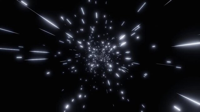 Abstract of light speed space warp, Loop animation.