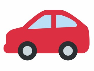 red car isolated on white