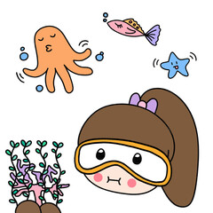 Sea Ocean Snorkeling Dive Starfish Squid Octopus Fish Island Coral Holiday Beach Seaside seashore